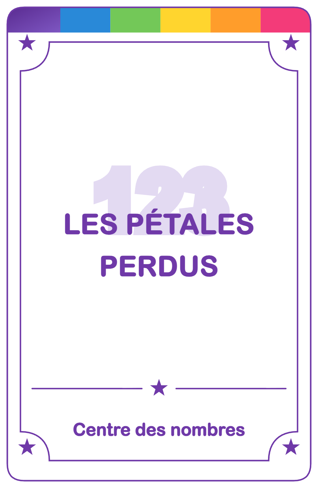 Recto de la carte Les pétales perdus