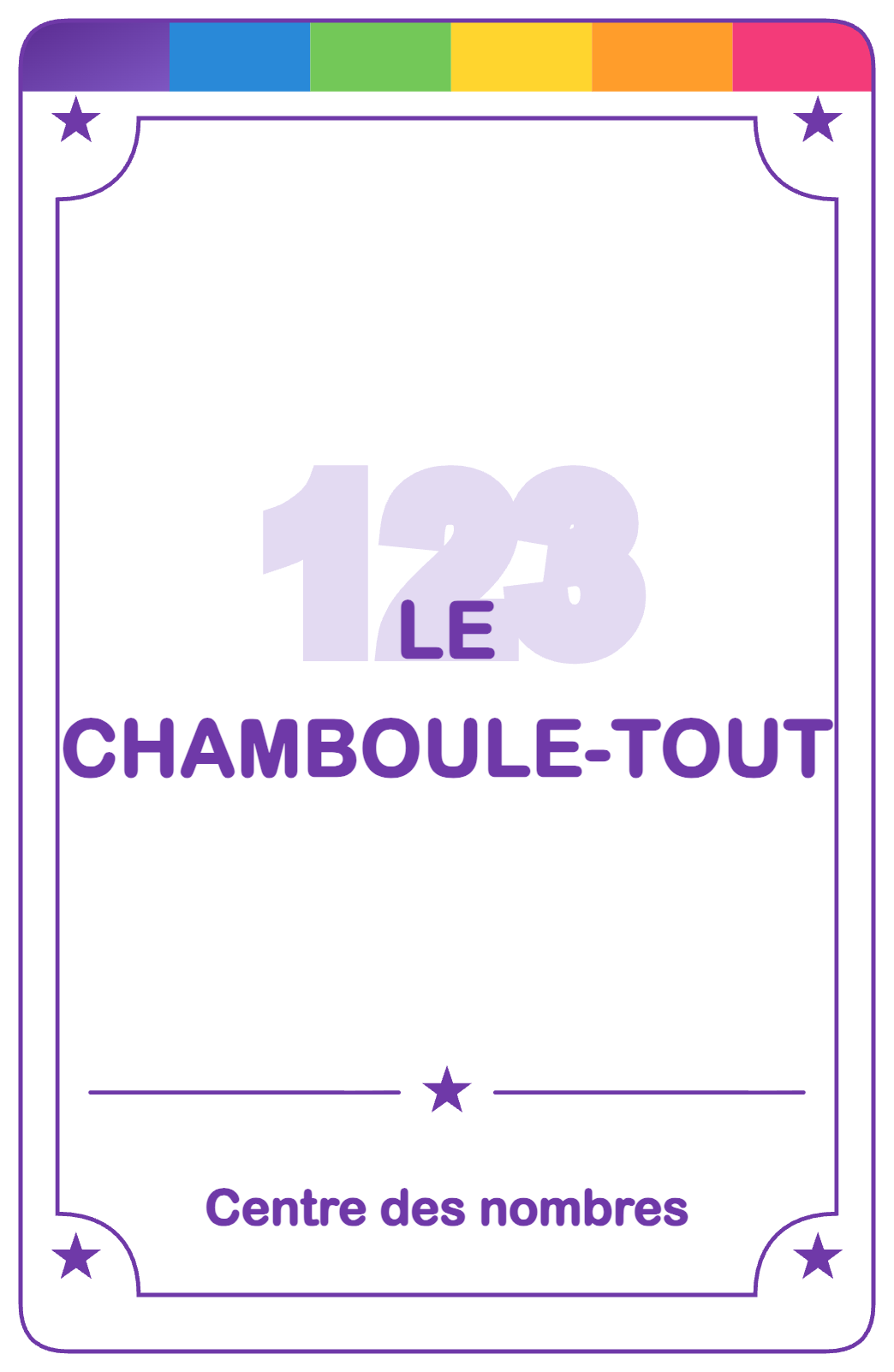 Recto de la carte Le chamboule-tout