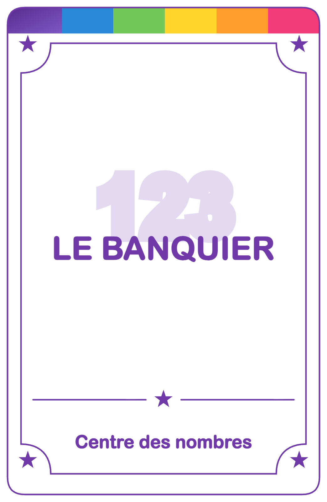 Recto de la carte Le banquier