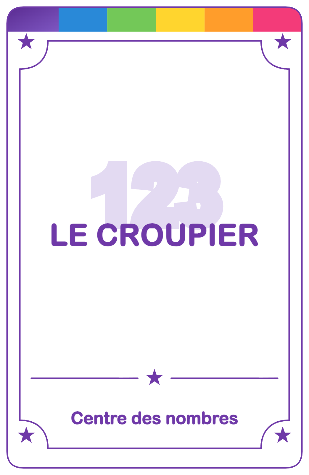 Recto de la carte Le croupier