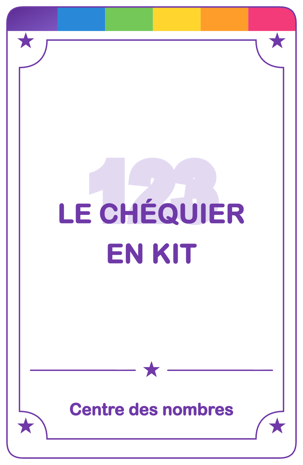 Recto de la carte Le chéquier en kit