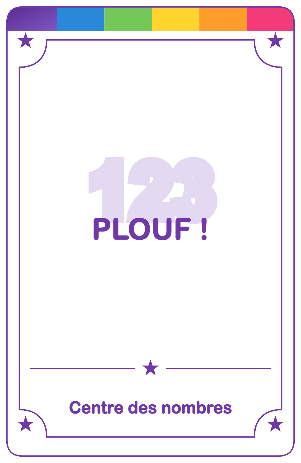 Recto de la carte Plouf !