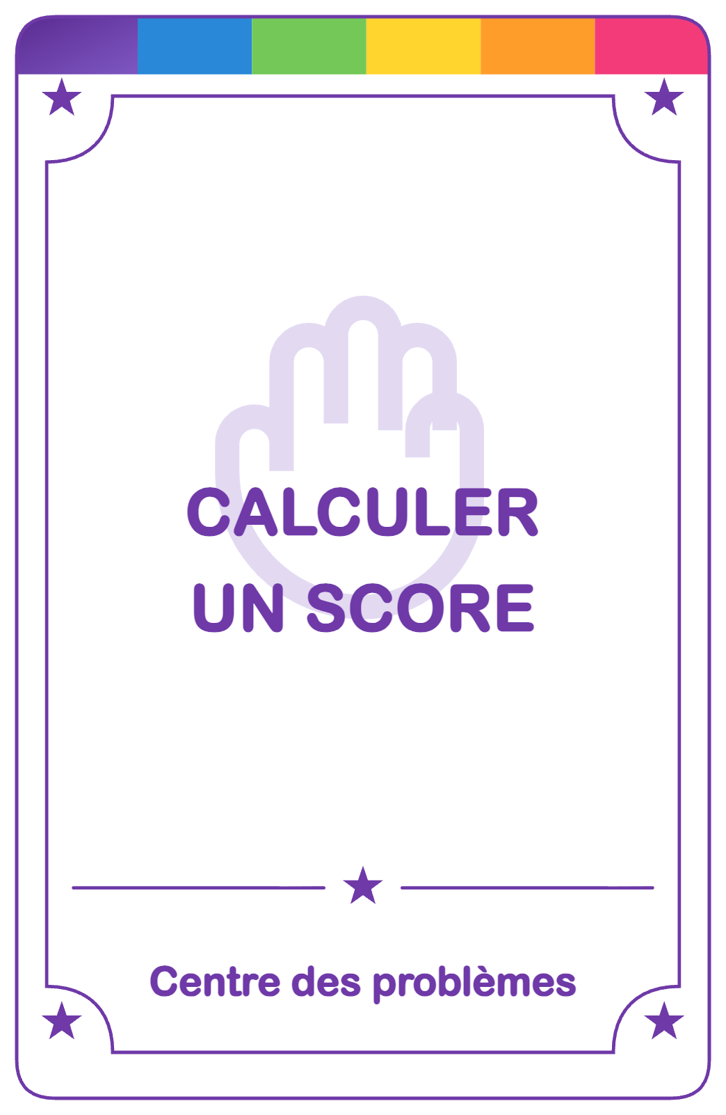 Recto de la carte Calculer un score